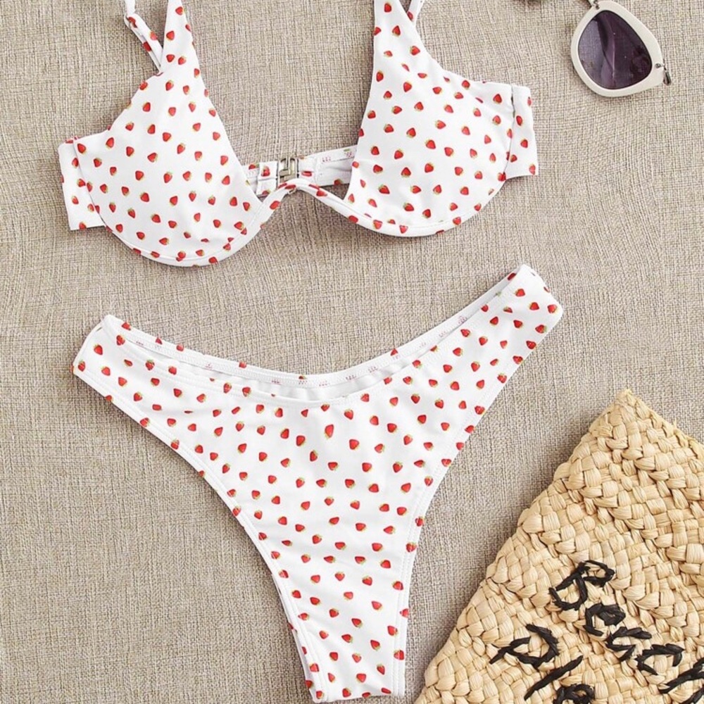 Strawberry print bikini